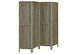 Deepika 4-Panel Room Divider Folding Screen Grey Driftwood