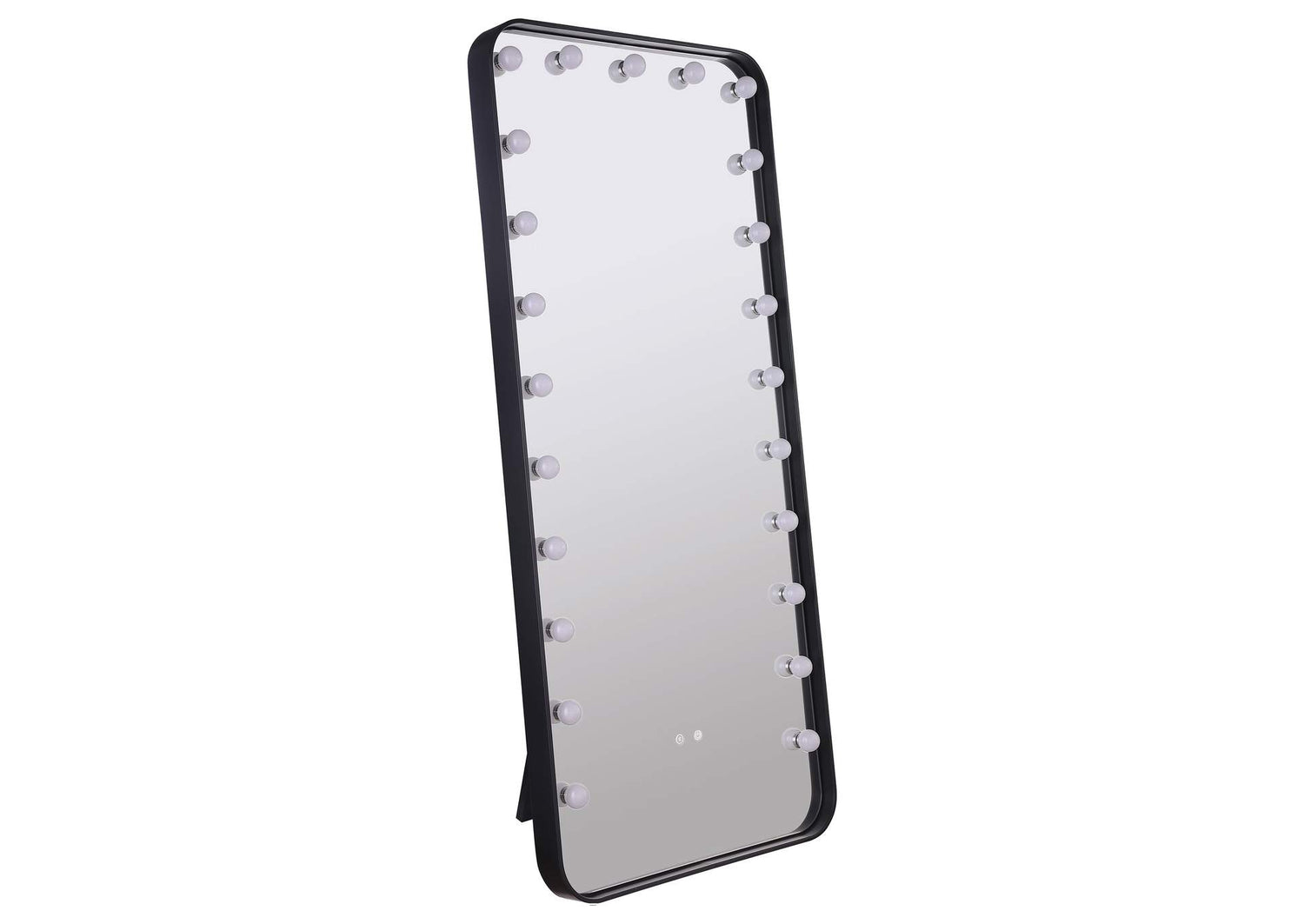 961577 Canton 32 x 71 Inch LED Standing Mirror with Speakers Black