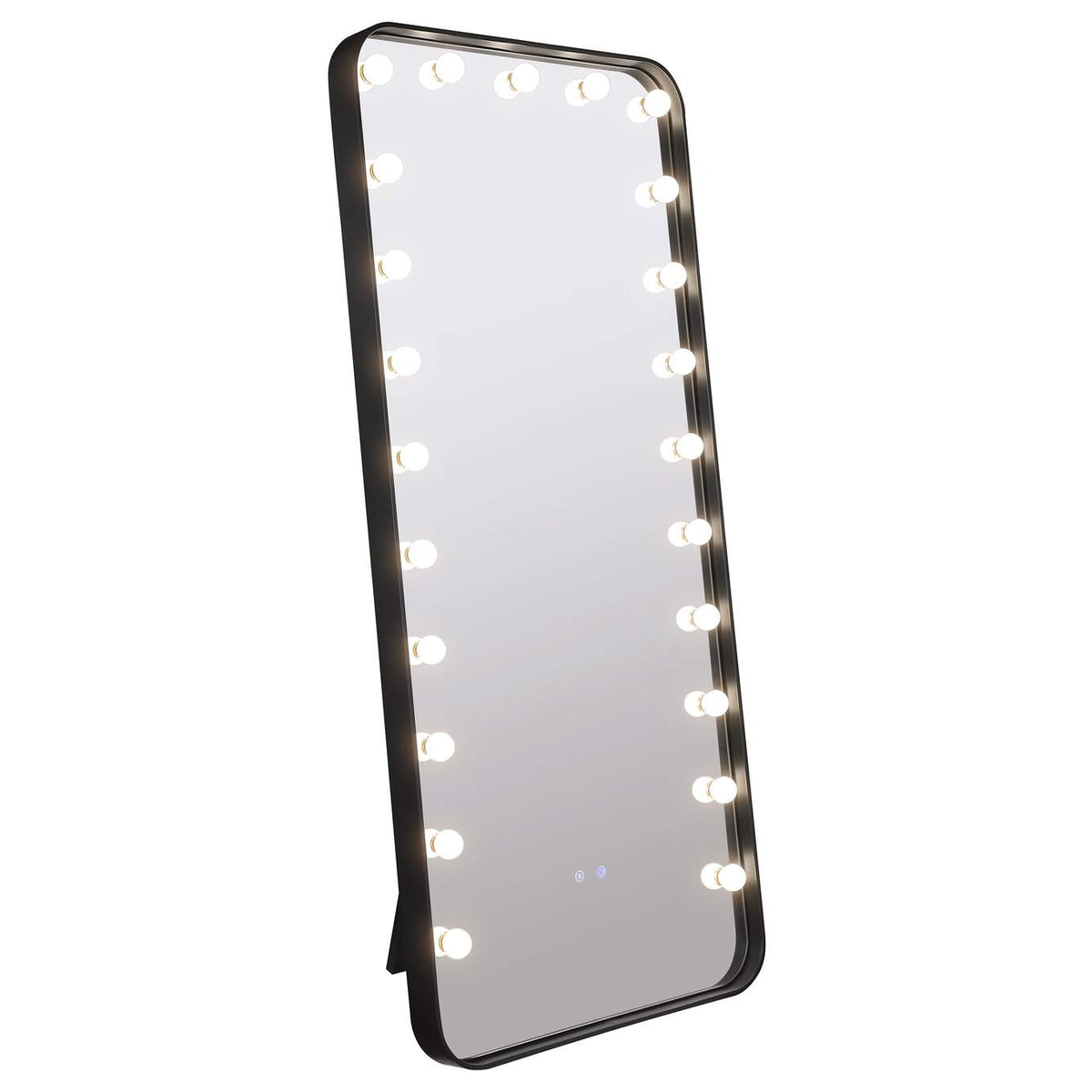 961577 Canton 32 x 71 Inch LED Standing Mirror with Speakers Black