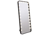 961577 Canton 32 x 71 Inch LED Standing Mirror with Speakers Black
