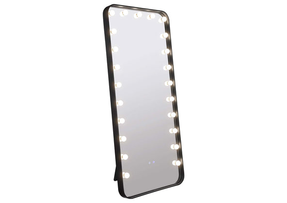 961577 Canton 32 x 71 Inch LED Standing Mirror with Speakers Black
