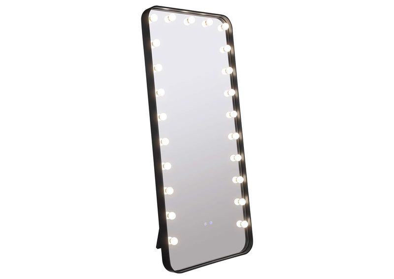 961577 Canton 32 x 71 Inch LED Standing Mirror with Speakers Black