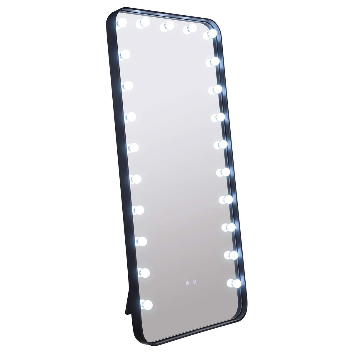 961577 Canton 32 x 71 Inch LED Standing Mirror with Speakers Black