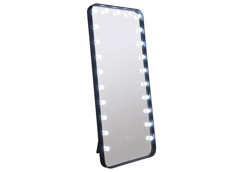 961577 Canton 32 x 71 Inch LED Standing Mirror with Speakers Black
