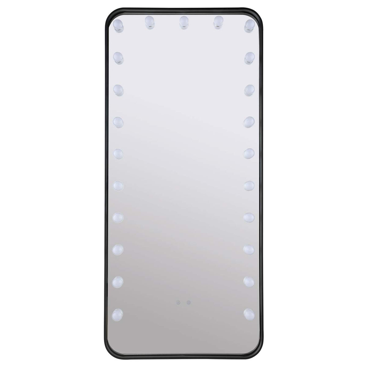 961577 Canton 32 x 71 Inch LED Standing Mirror with Speakers Black