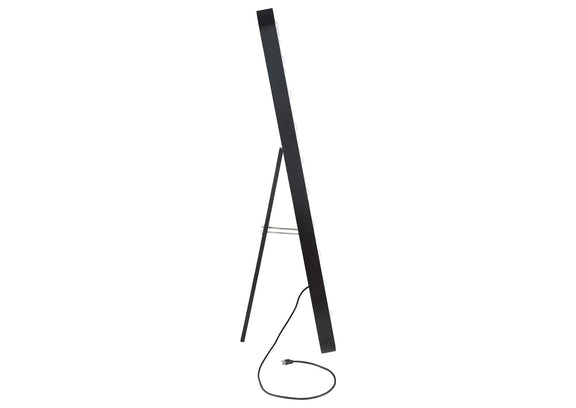 961577 Canton 32 x 71 Inch LED Standing Mirror with Speakers Black