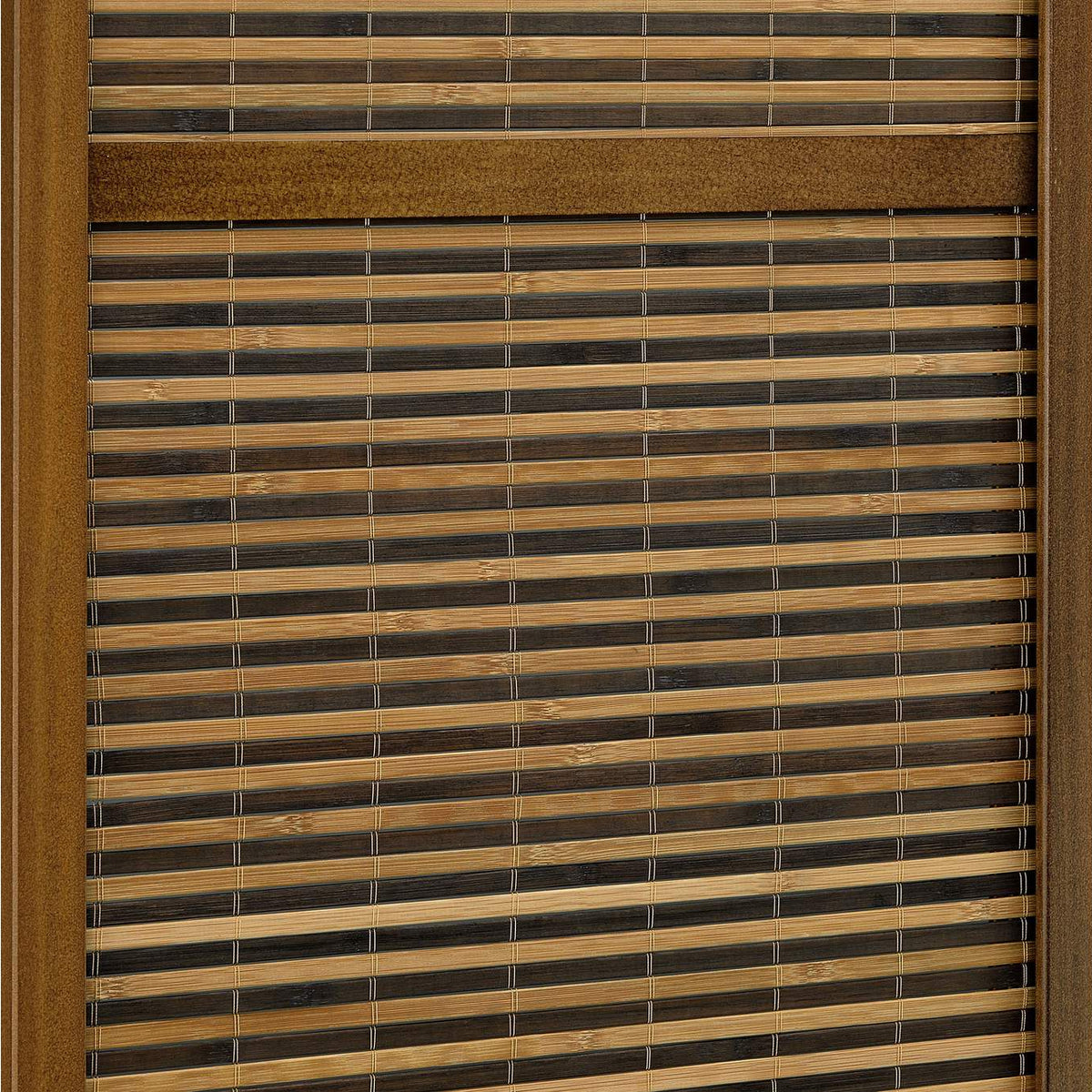 961638 Browning 4-panel Bamboo Room Divider Folding Screen Walnut