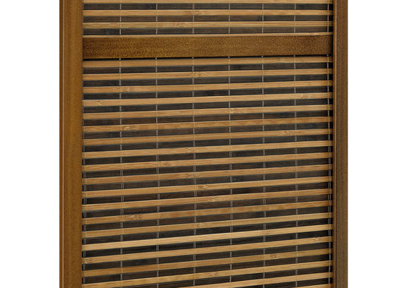 961638 Browning 4-panel Bamboo Room Divider Folding Screen Walnut