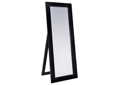 961653 Cadence Tempered Glass Full Length Standing Mirror Black Oak