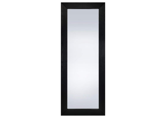 961653 Cadence Tempered Glass Full Length Standing Mirror Black Oak