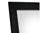 961653 Cadence Tempered Glass Full Length Standing Mirror Black Oak