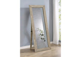 961655 Cadence Tempered Glass Full Length Mirror Grey Washed Oak
