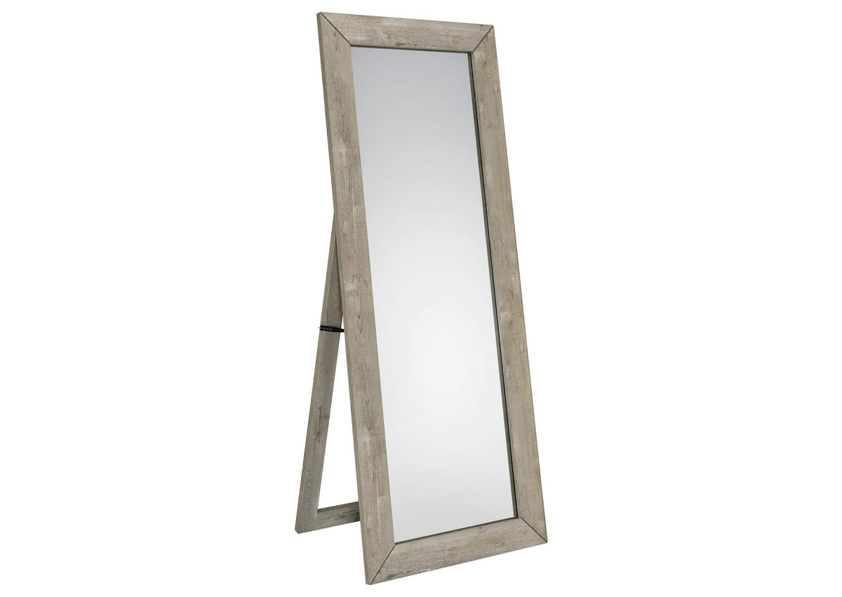 961655 Cadence Tempered Glass Full Length Mirror Grey Washed Oak