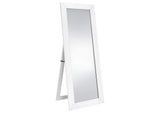 961656 Cadence Tempered Glass Full Length Mirror White High Gloss
