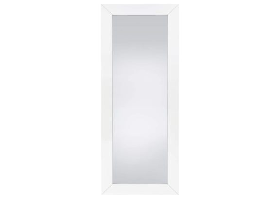 961656 Cadence Tempered Glass Full Length Mirror White High Gloss