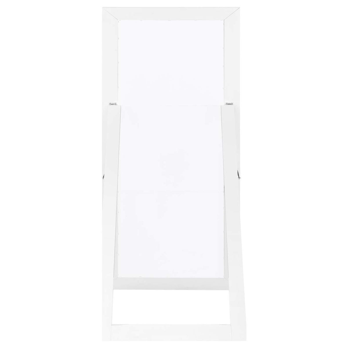 961656 Cadence Tempered Glass Full Length Mirror White High Gloss