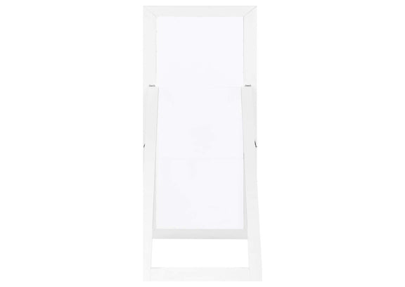 961656 Cadence Tempered Glass Full Length Mirror White High Gloss