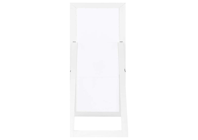 961656 Cadence Tempered Glass Full Length Mirror White High Gloss