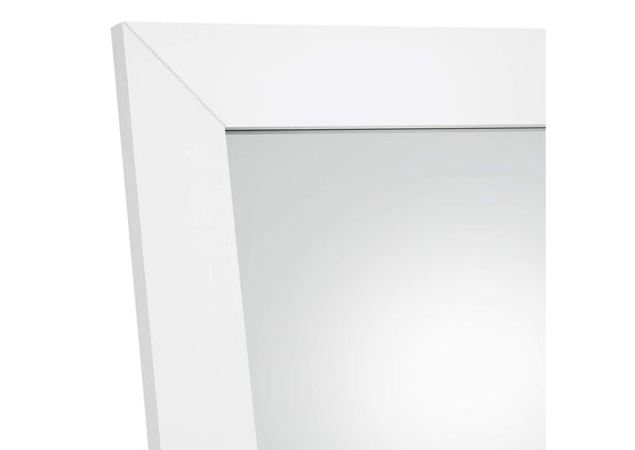 961656 Cadence Tempered Glass Full Length Mirror White High Gloss