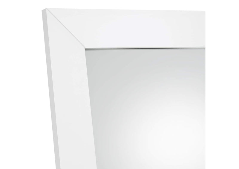 961656 Cadence Tempered Glass Full Length Mirror White High Gloss