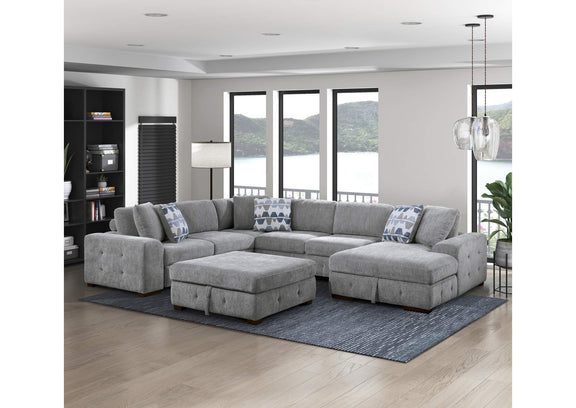 9624GY-4 Raife Storage Ottoman