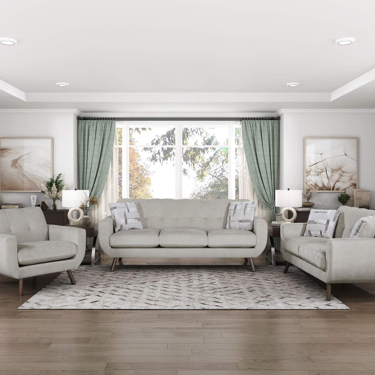 9627TAN-2 Janne Love Seat