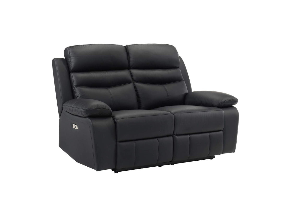 9628BLK-2PW Hancock Power Double Reclining Love Seat