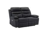 9628BLK-2PW Hancock Power Double Reclining Love Seat
