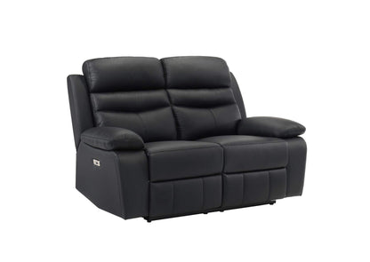 9628BLK-2PW Hancock Power Double Reclining Love Seat