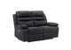 9628BLK-2PW Hancock Power Double Reclining Love Seat