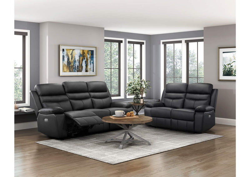 9628BLK-3PW Hancock Power Double Reclining Sofa