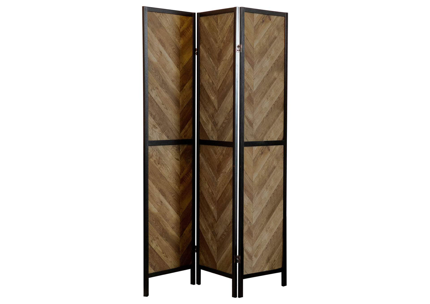Marlene 3-Panel Room Divider Folding Screen Rustic Tobacco