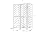 962922 Marlene 3-Panel Room Divider Folding Screen Rustic Tobacco