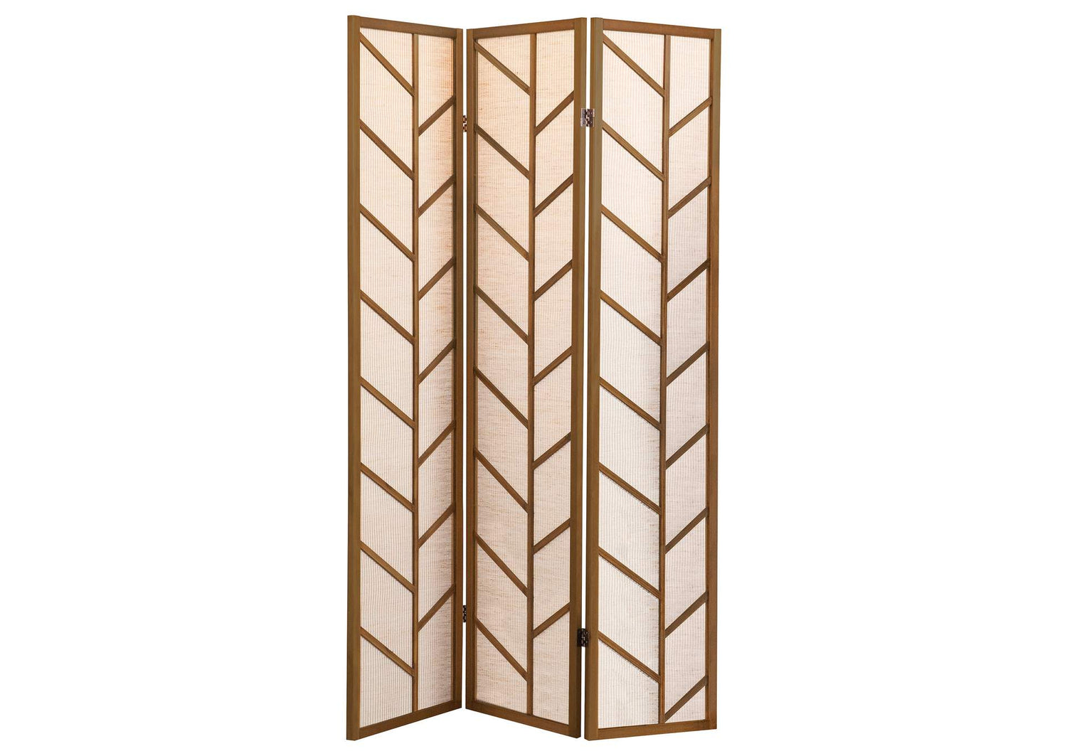 Mila 3-Panel Room Divider Folding Shoji Screen Walnut