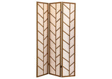 Mila 3-Panel Room Divider Folding Shoji Screen Walnut