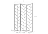 962923 Mila 3-Panel Room Divider Folding Shoji Screen Walnut