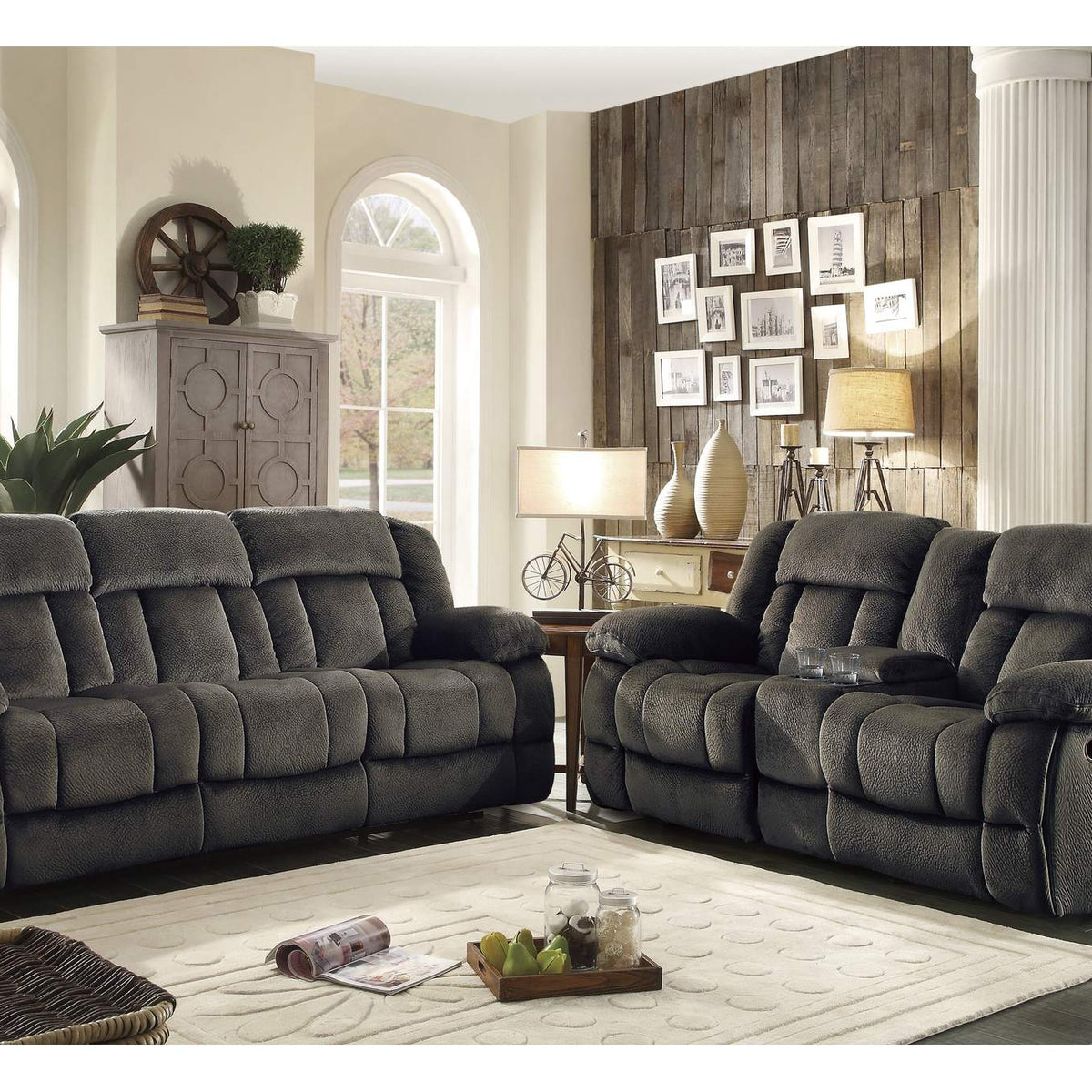 9636-3 Double Reclining Sofa