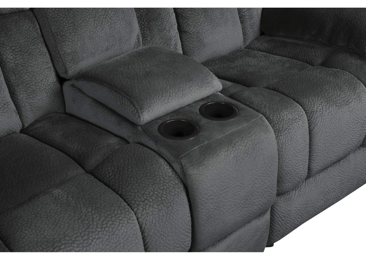 9636CC-2 Double Glider Reclining Love Seat with Center Console