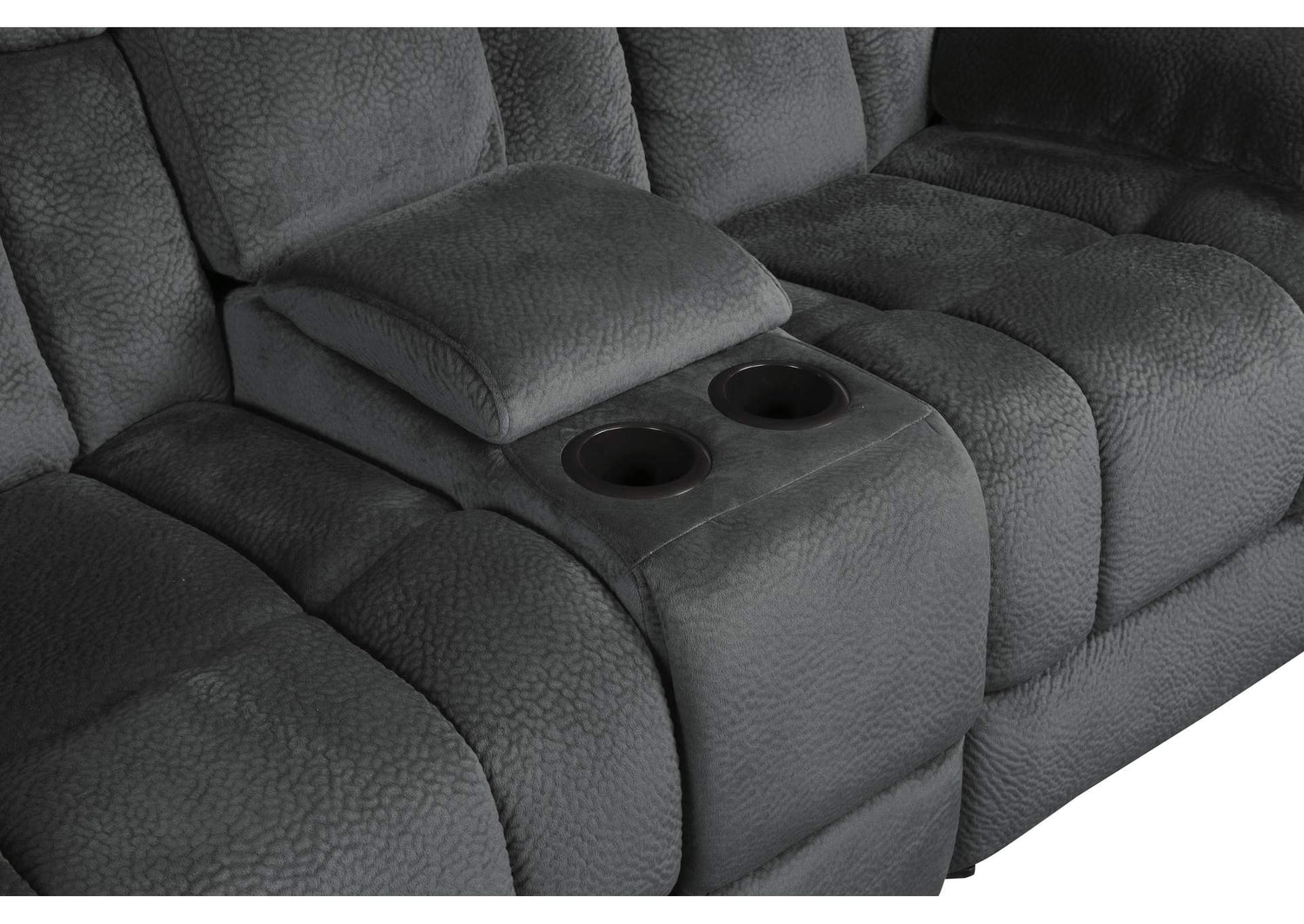 9636CC-2 Double Glider Reclining Love Seat with Center Console