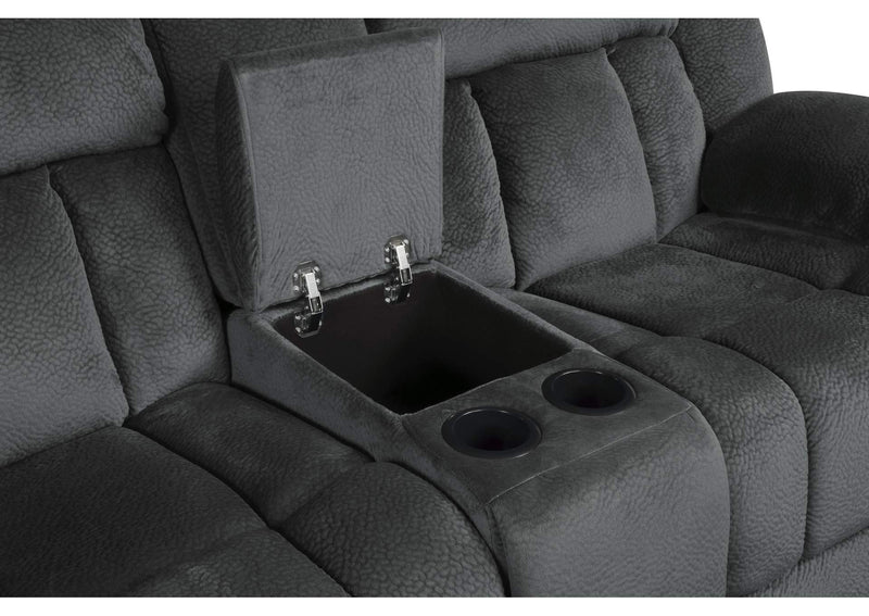 9636CC-2 Double Glider Reclining Love Seat with Center Console