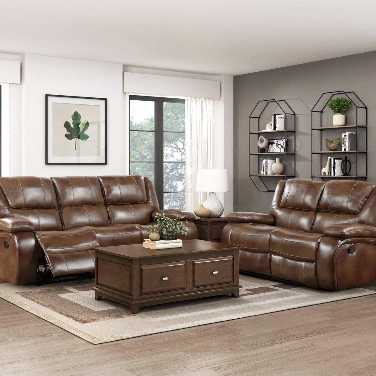 9639BR-2 Ellicott Double Reclining Love Seat