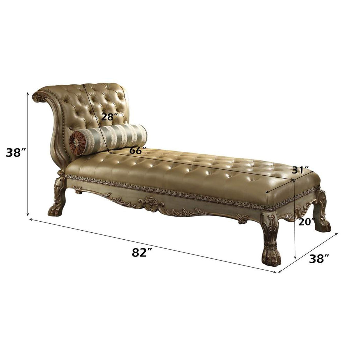 96489 Dresden Chaise with Pillow