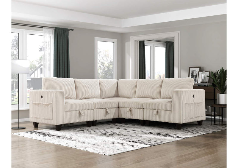 9650BE-C1A Chair with One Arm, Storage, Storage Pouch and Charging Ports