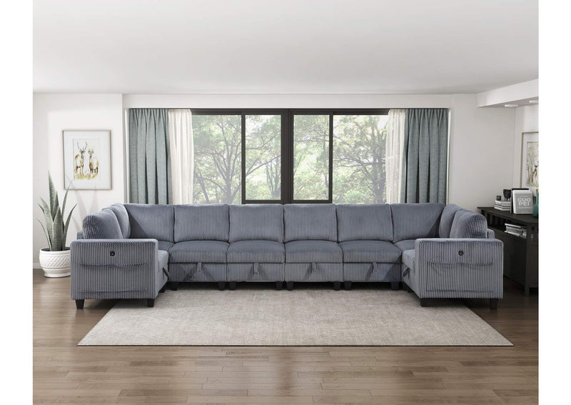 9650NDG-C1A Chair with One Arm, Storage, Storage Pouch and Charging Ports