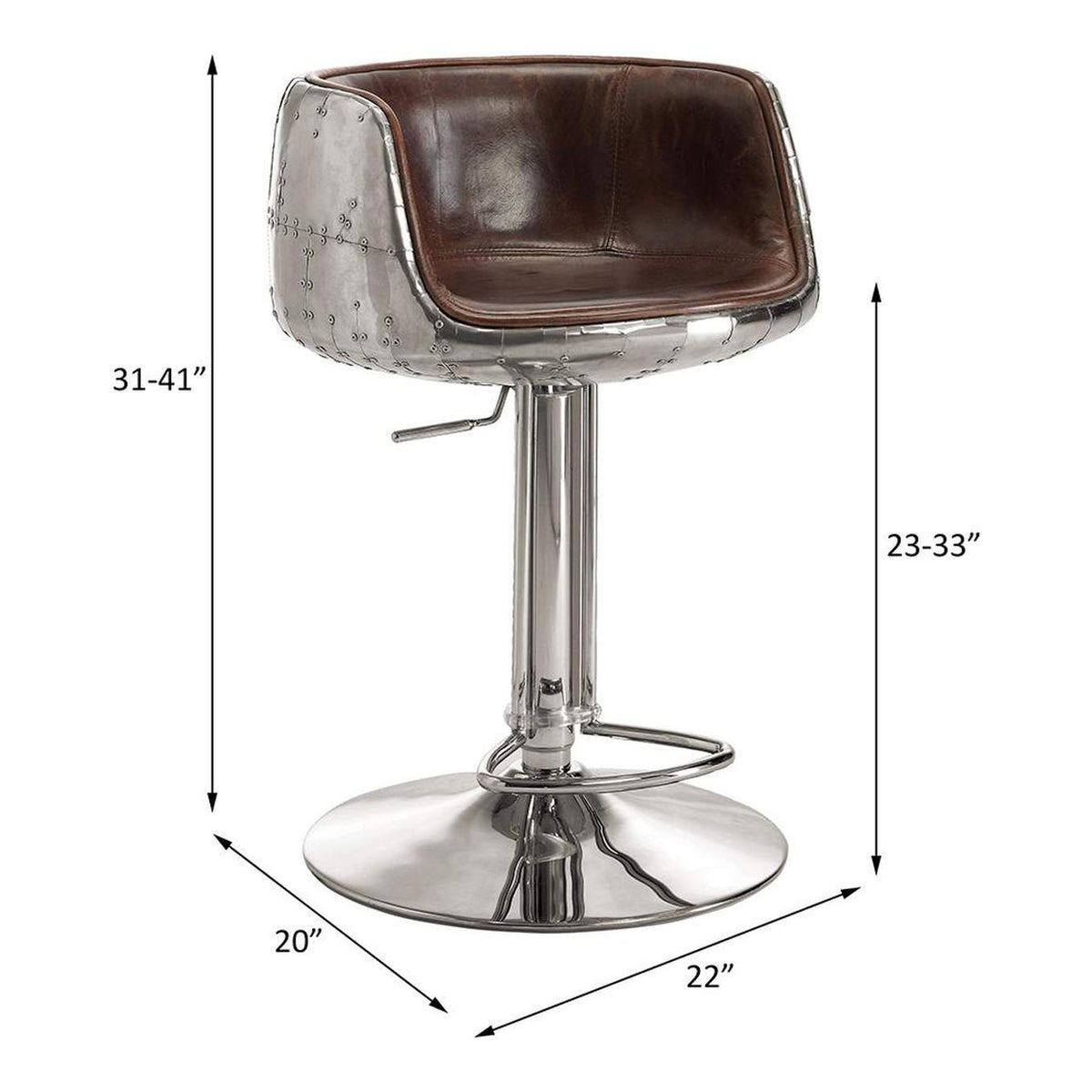 96555 Brancaster Adjustable Stool with Swivel