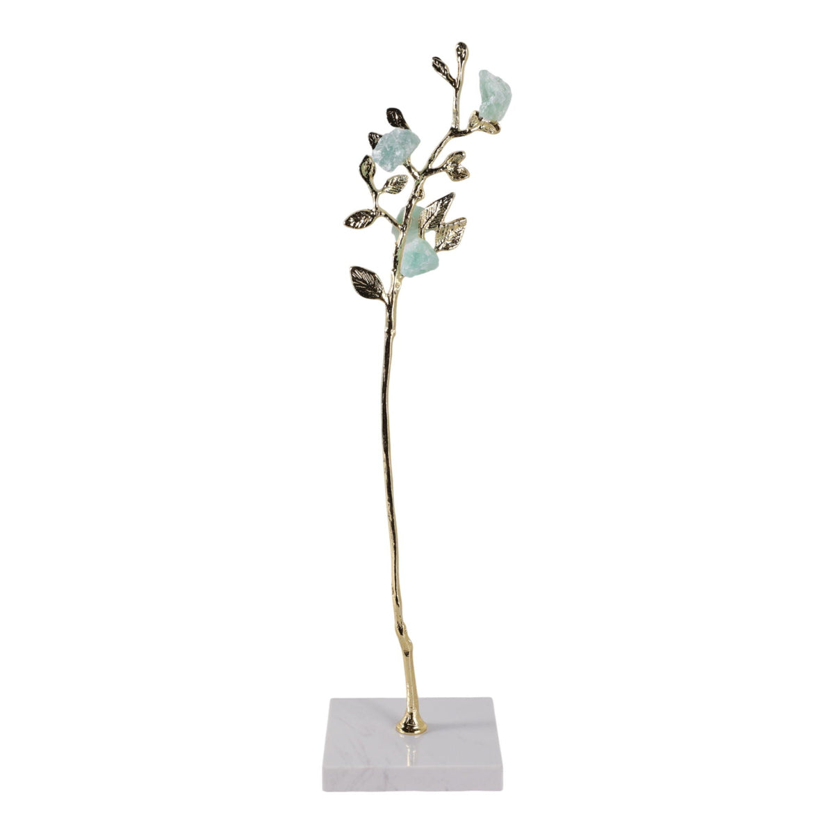 Peoria Flourite Stone Tree Statuary Large - Green