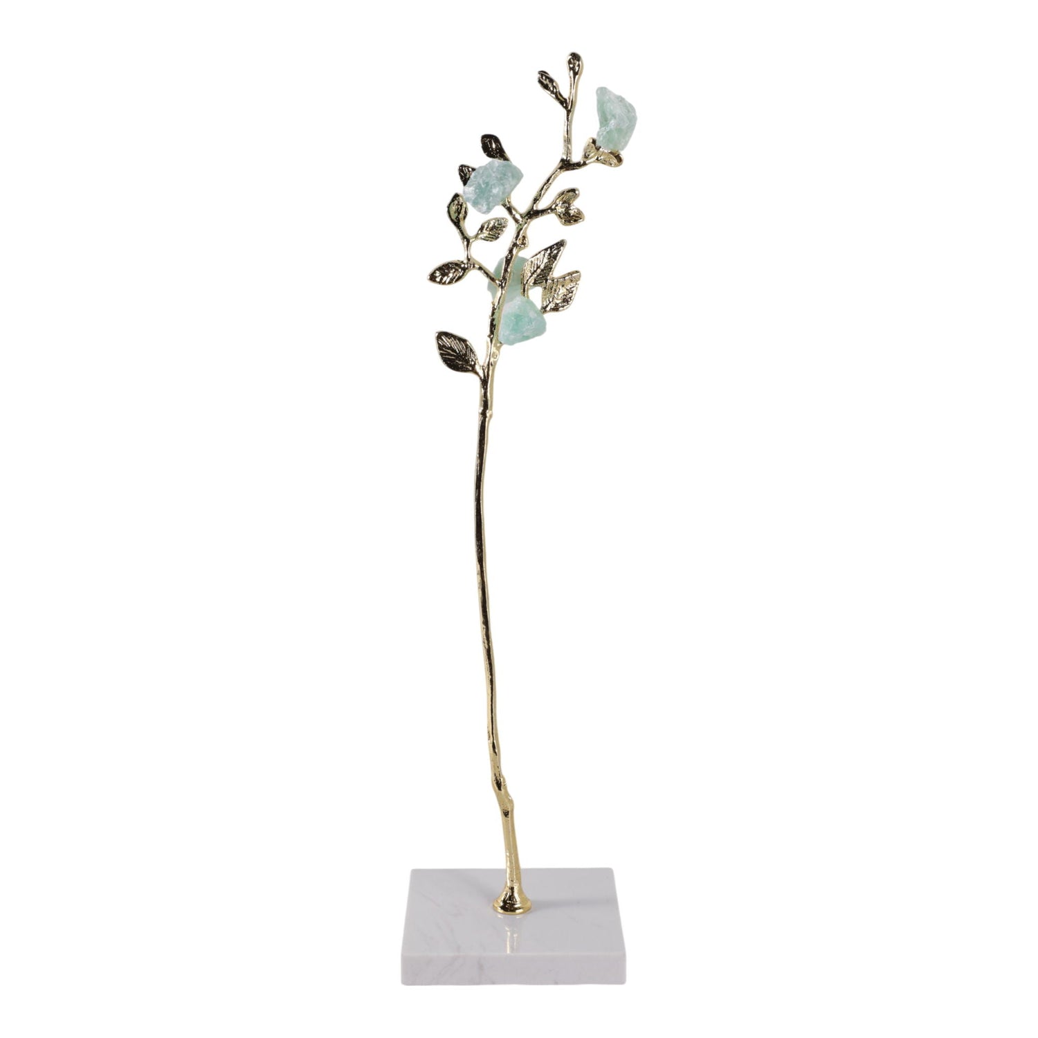 Peoria Flourite Stone Tree Statuary Large - Green