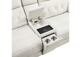 9670BE-2PWH Power Double Reclining Love Seat with Center Console, Power Headrests, Hidden Arms Cup Holders, Charging Ports and Wireless Charger