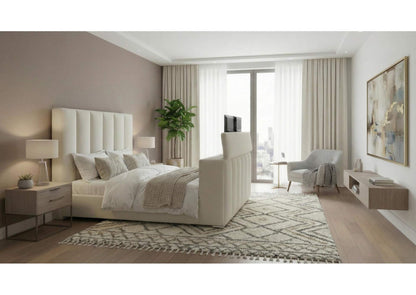 SERENITY-CREMA-KB_W_SPEAKER_TV_LIFT_FP SERENITY CREMA KING BED WITH SPEAKER, TV LIFT AND FIREPLACE