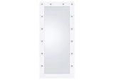 969558 Zayan 32 x 71 Inch Floor Mirror LED Lighting White Gloss